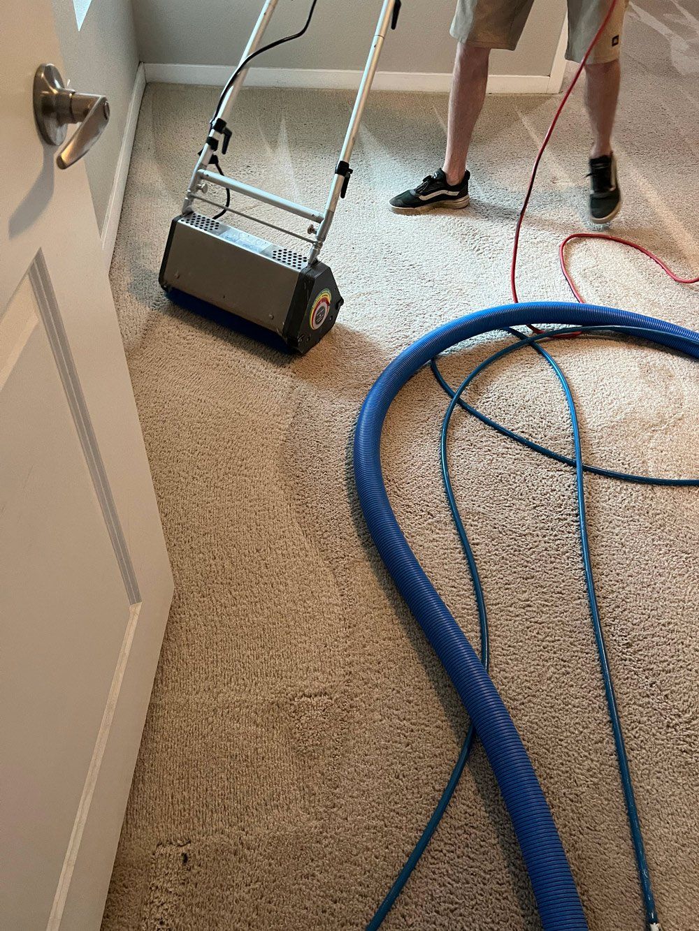 Professionals carpet cleaning a home in Queen Creek, AZ