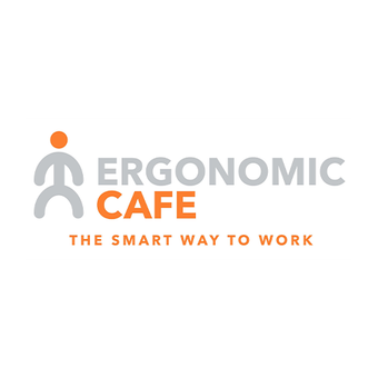 The logo for ergonomic cafe is the smart way to work.