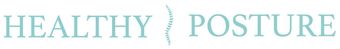 The word healthy posture is written in blue on a white background.