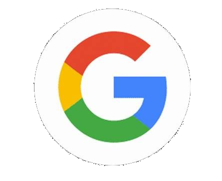 A google logo in a circle on a white background