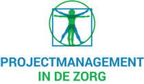 Logo: green/blue Vitruvian Man inside square and circle, 