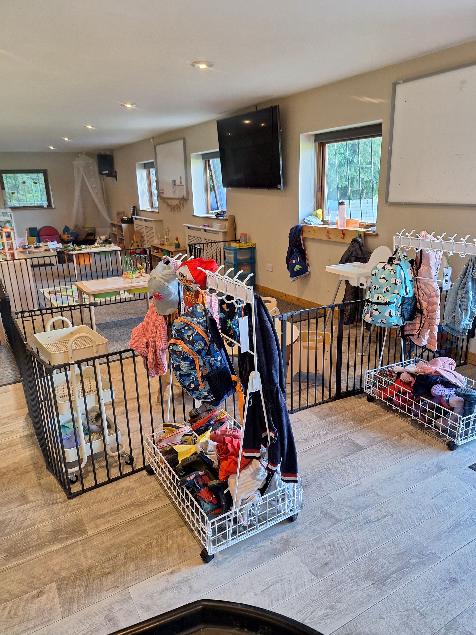 Cloakroom area at Pendley Day Nursery