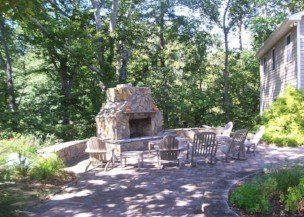 Winterization —  Stone Fireplace Outside in Shacklefords, VA