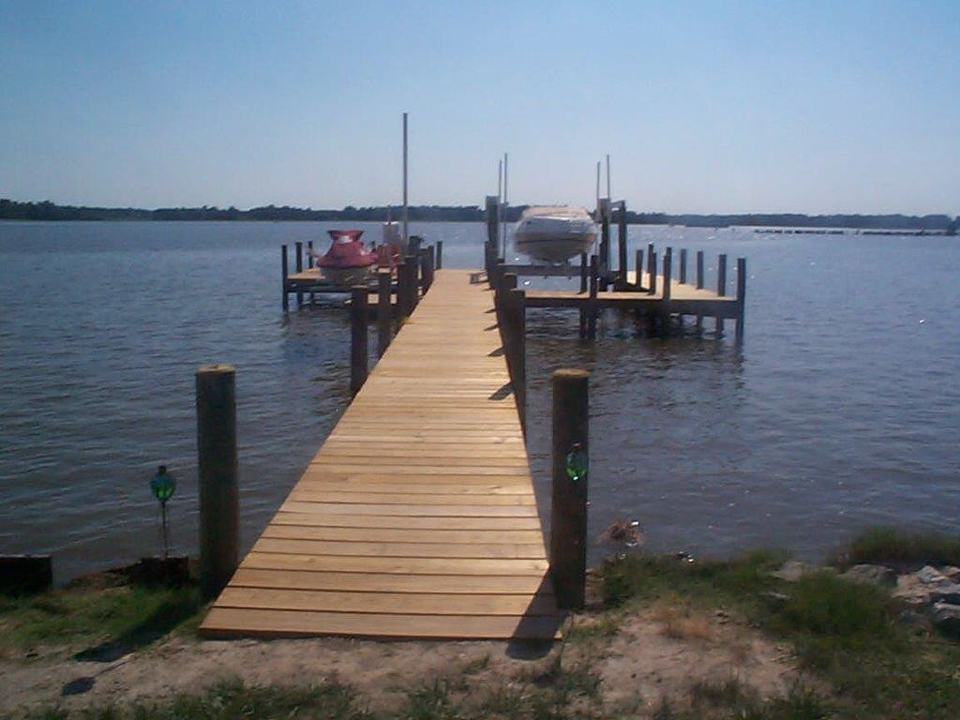 Pier Repair — Dock With Two Speed Boat in Shacklefords, VA