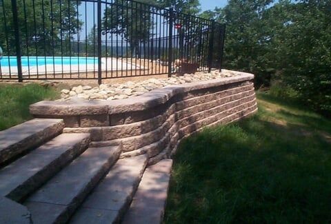 Erosion Control — Swimming Pool Surrounded By Metal Fence in Shacklefords, VA