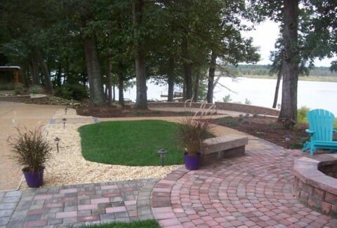 Residential Landscape Maintenance — Walkpath And Stone Patio in Shacklefords, VA