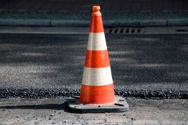Road construction cone - Paving Services In Fairfield, Maine