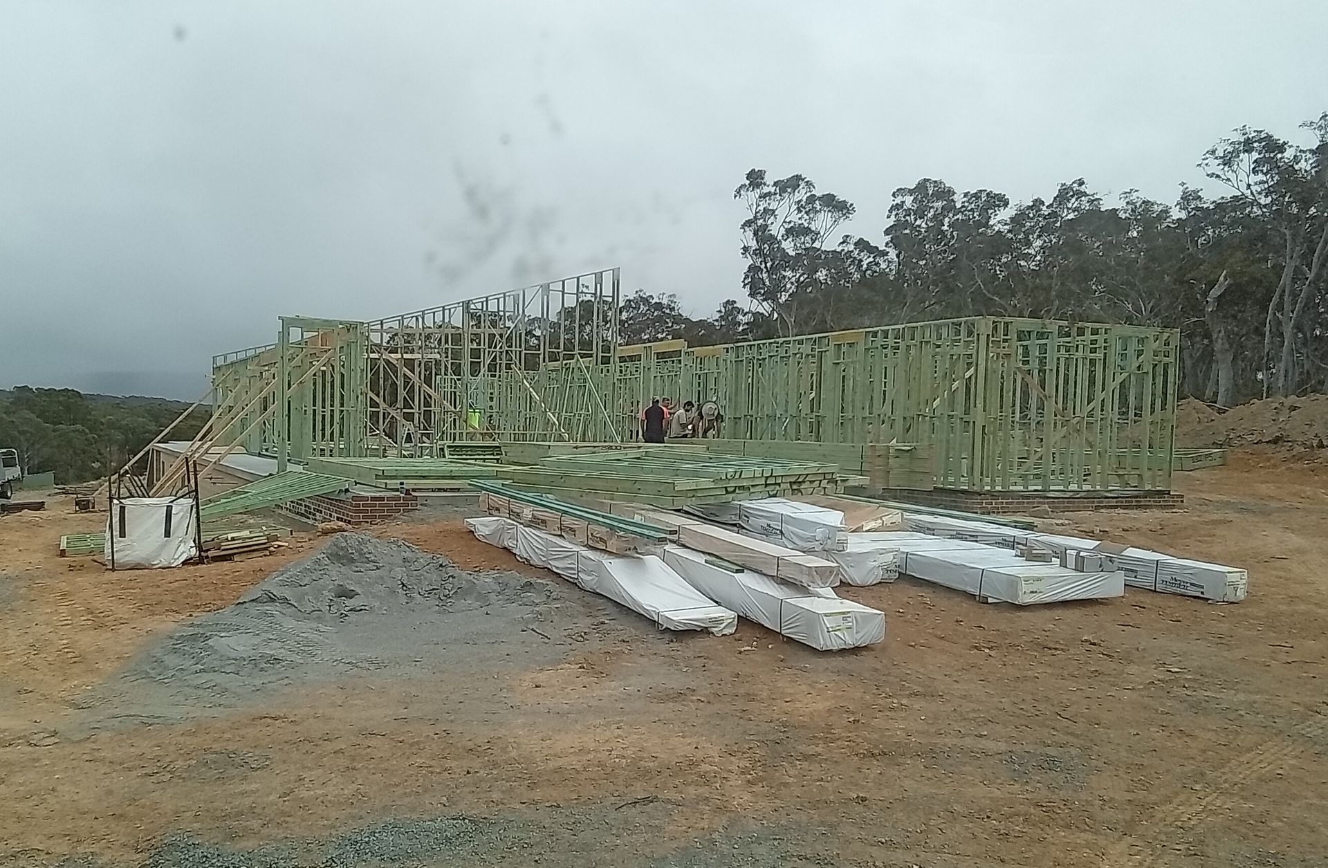 wall frames in bushfire risk area