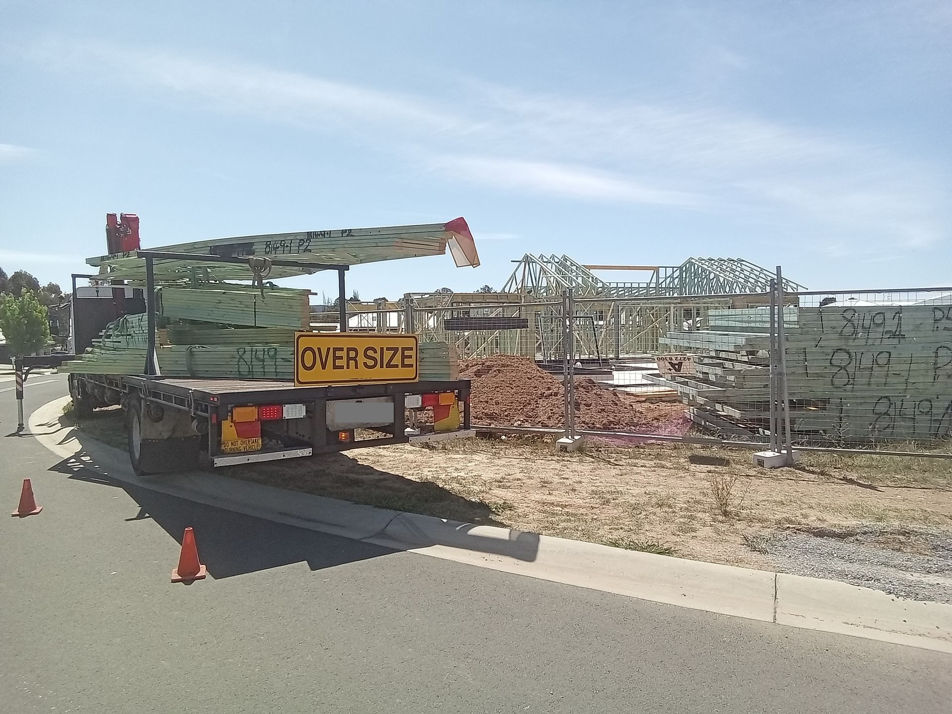 Prefabricated timber framing on site in Southern Highlands bushfire risk zone Goulburn
