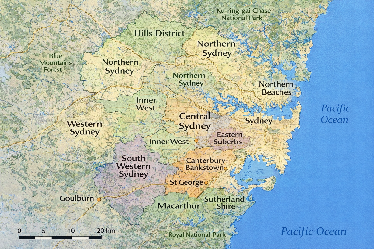 Sydney metro delivery area map for framing projects