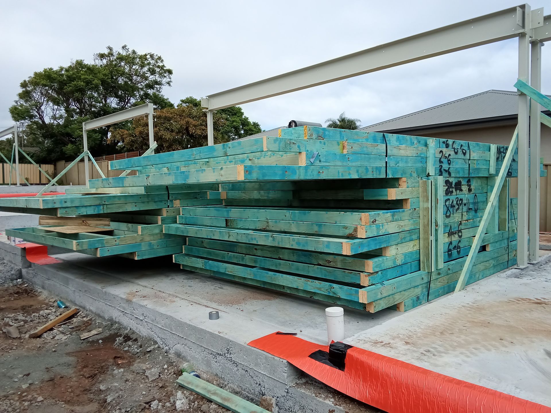 Timber wall frames delivered to Oak Flats in the Illawarra region