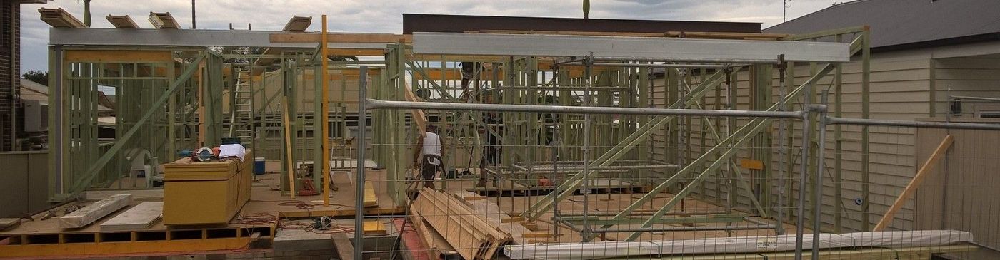 brad millers construction site in Shellharbour with our wall frames