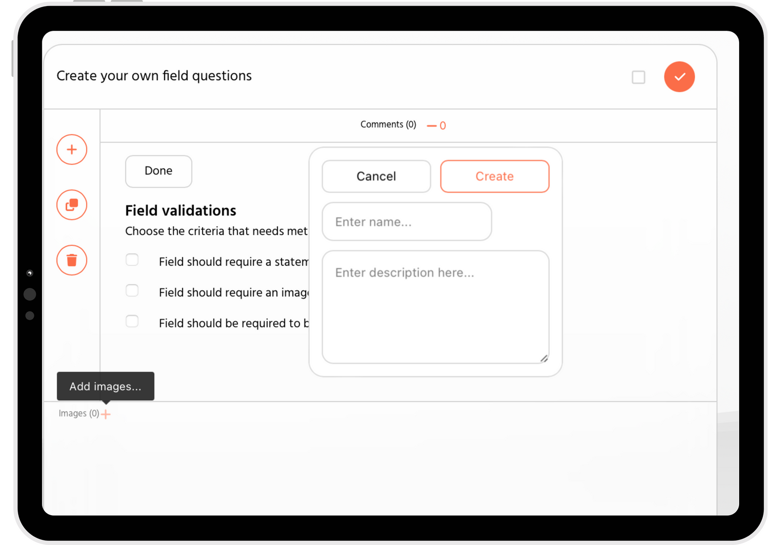 A yellow cube with a clock inside of it.