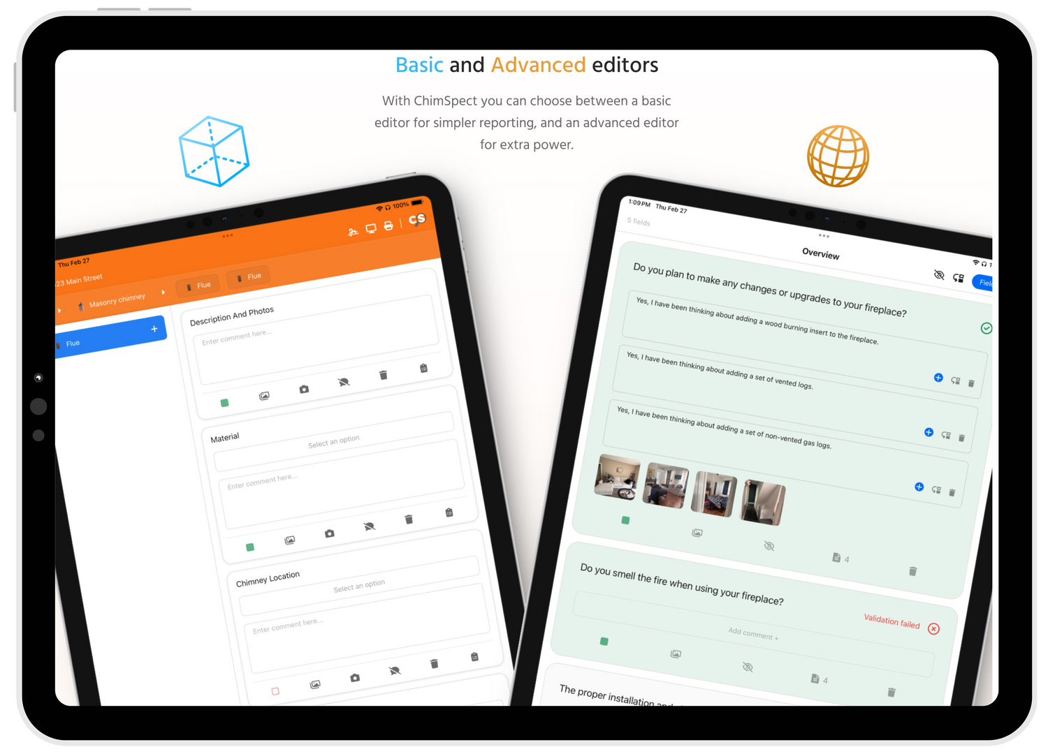 A yellow cube with a clock inside of it.