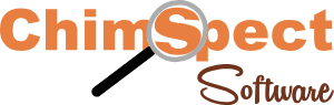 A logo for ChimSpect software with a magnifying glass