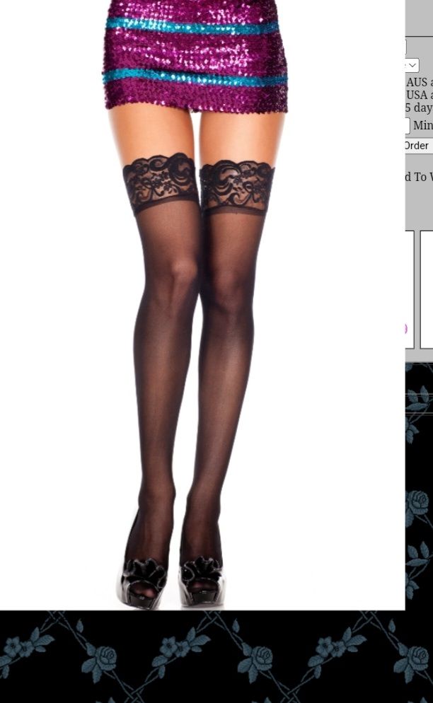 Woman in Black Thigh-high Stockings — Shona's Lingerie in Hermit Park, QLD