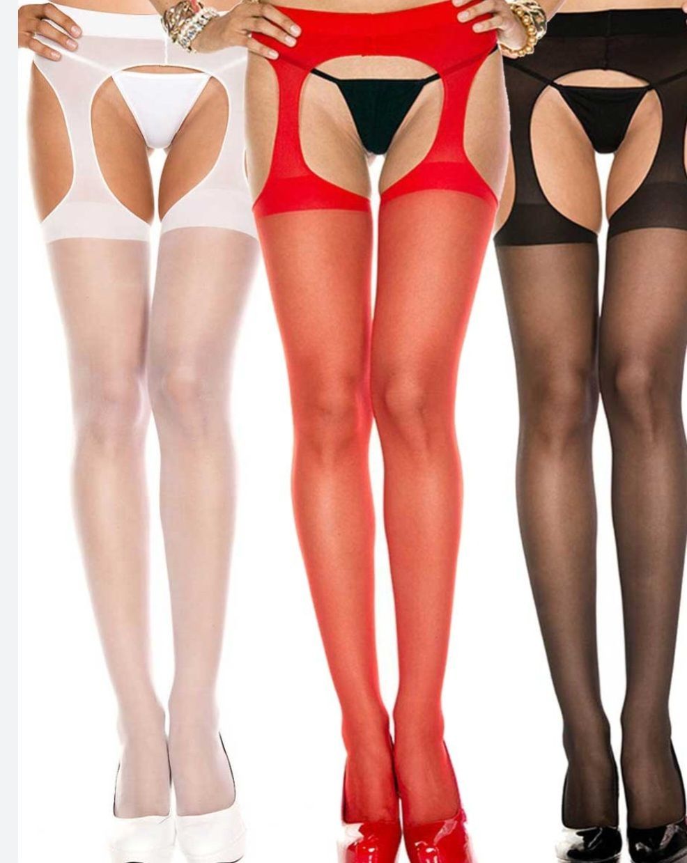 Music Legs 338 Spandex Sheer Suspender Pantyhose — Shona's Lingerie in Hermit Park, QLD