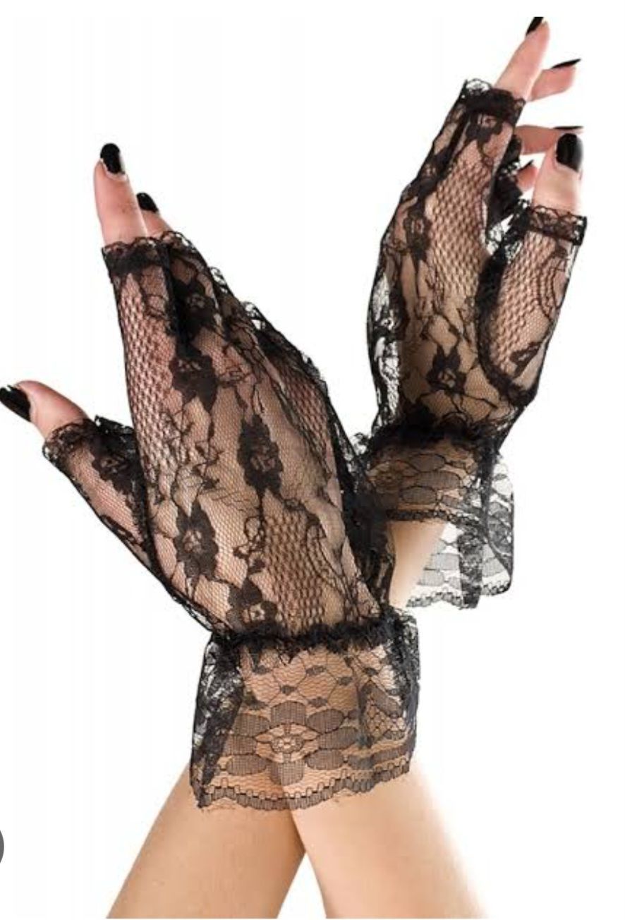 Music Legs 428 Lace Fingerless Gloves — Shona's Lingerie in Hermit Park, QLD