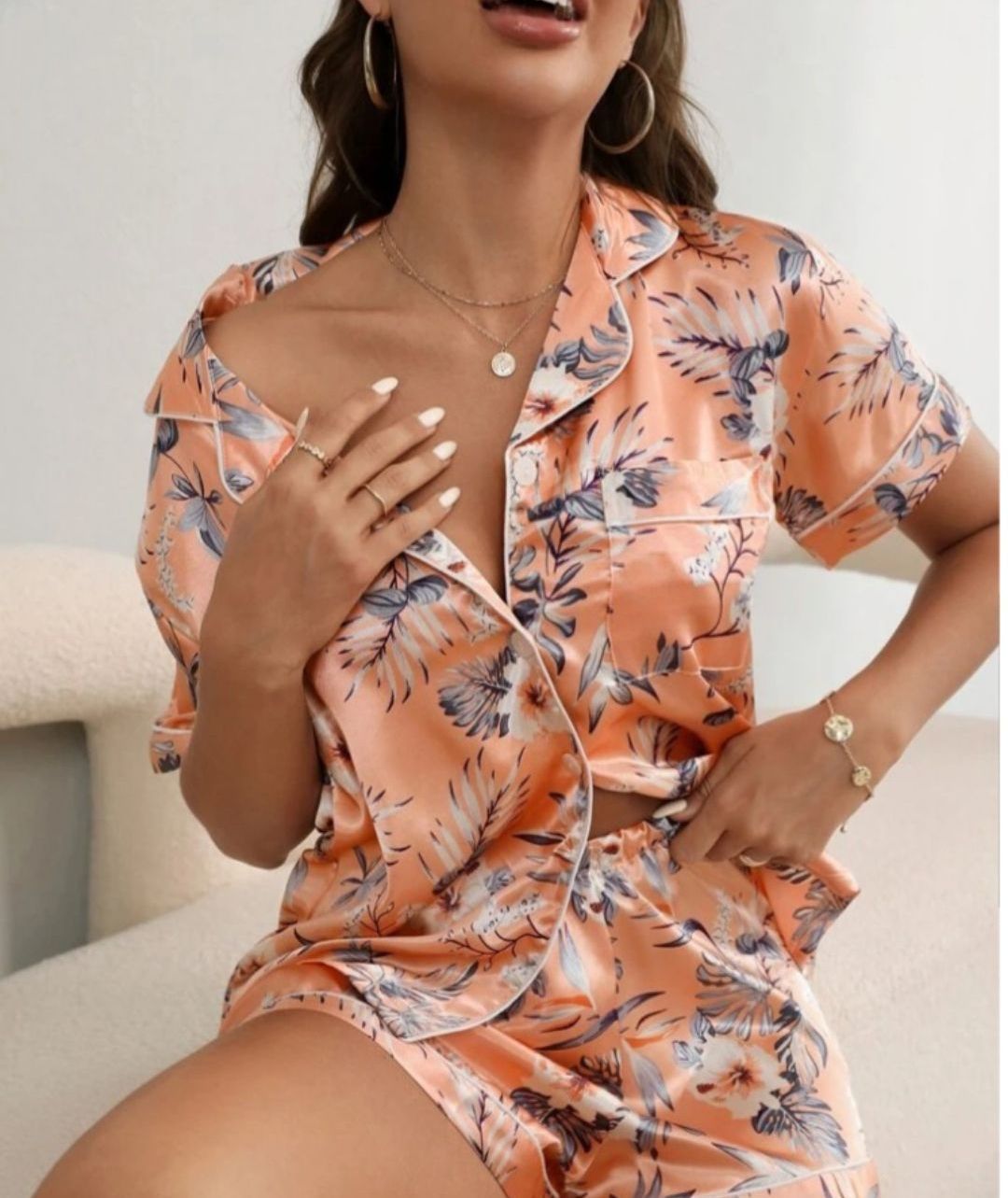 Satin Shortie Pyjamas — Shona's Lingerie in Hermit Park, QLD