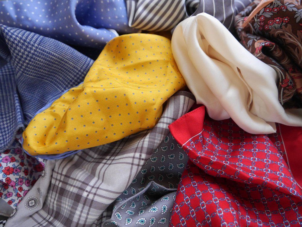 Colorful Men's Silk Pocket Squares — Shona's Lingerie in Hermit Park, QLD