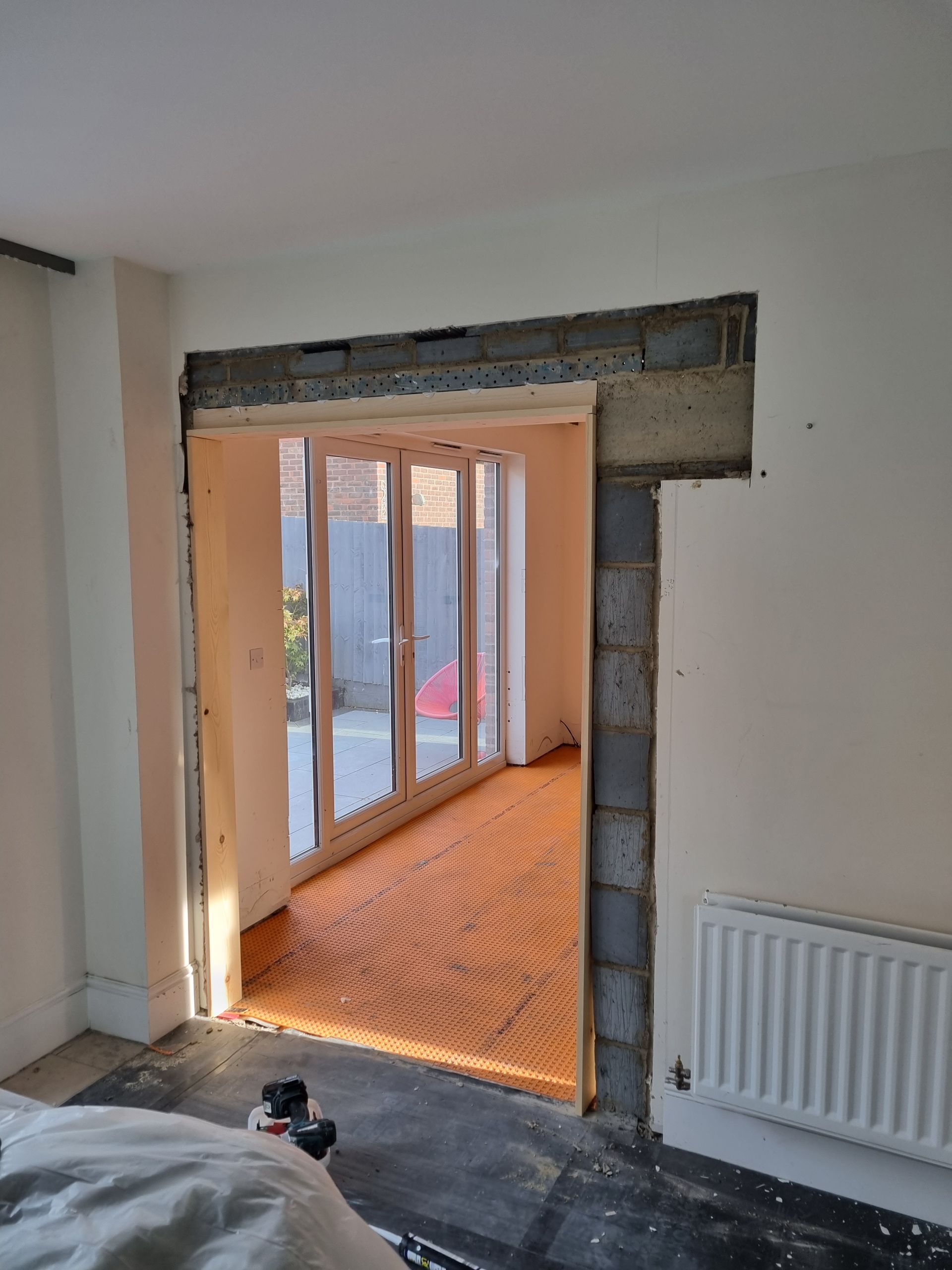 structural opening, load bearing wall removal from kitchen