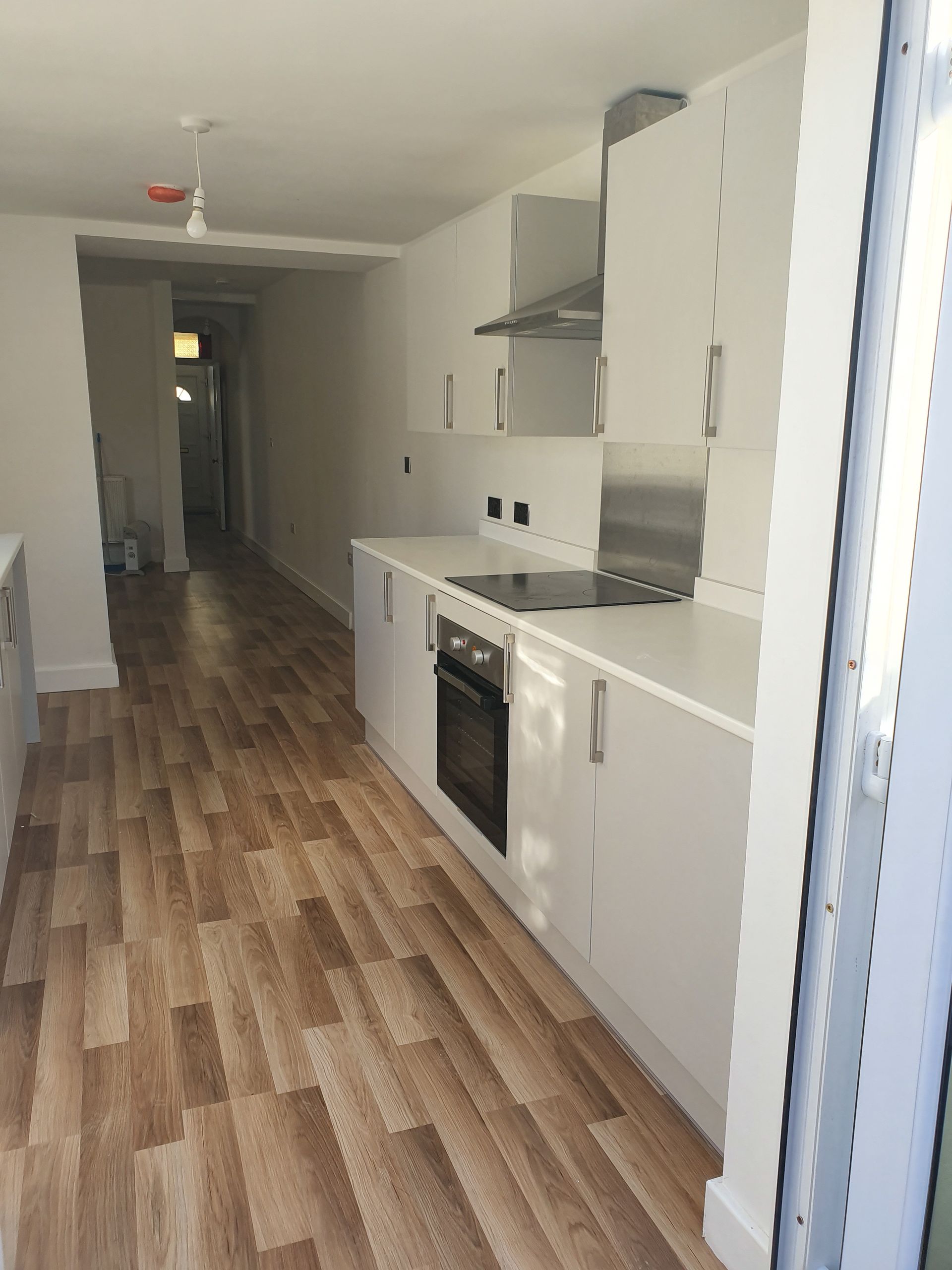 Kitchen/diner refurbishment with structural knock through and new kitchen and new flooring, Wren kitchens