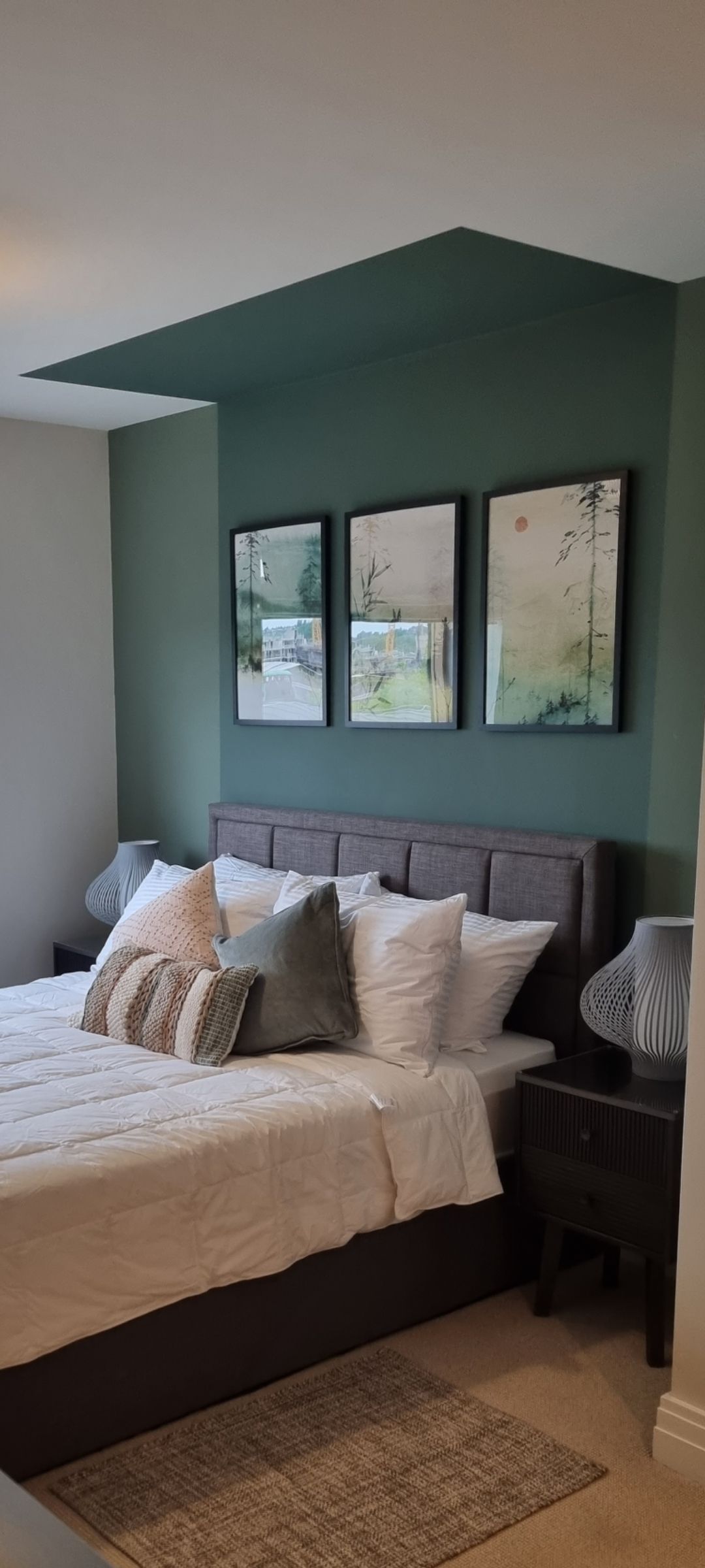 Bespoke painting bedroom headboard wall