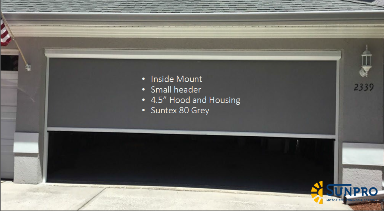 SunPro motorized exterior screen – patio – Palm Springs
A black garage door with a sign on it that says i love you