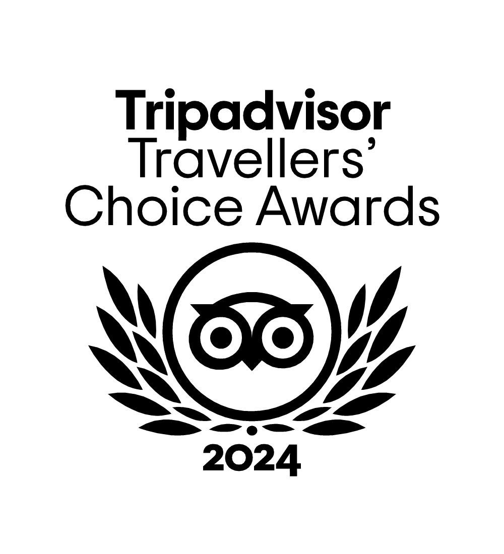 A black and white logo for tripadvisor travellers choice awards 2024Escape Rooms Cornwall