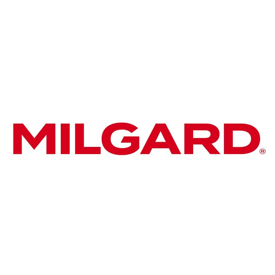 Milgard logo in red text on a white background.