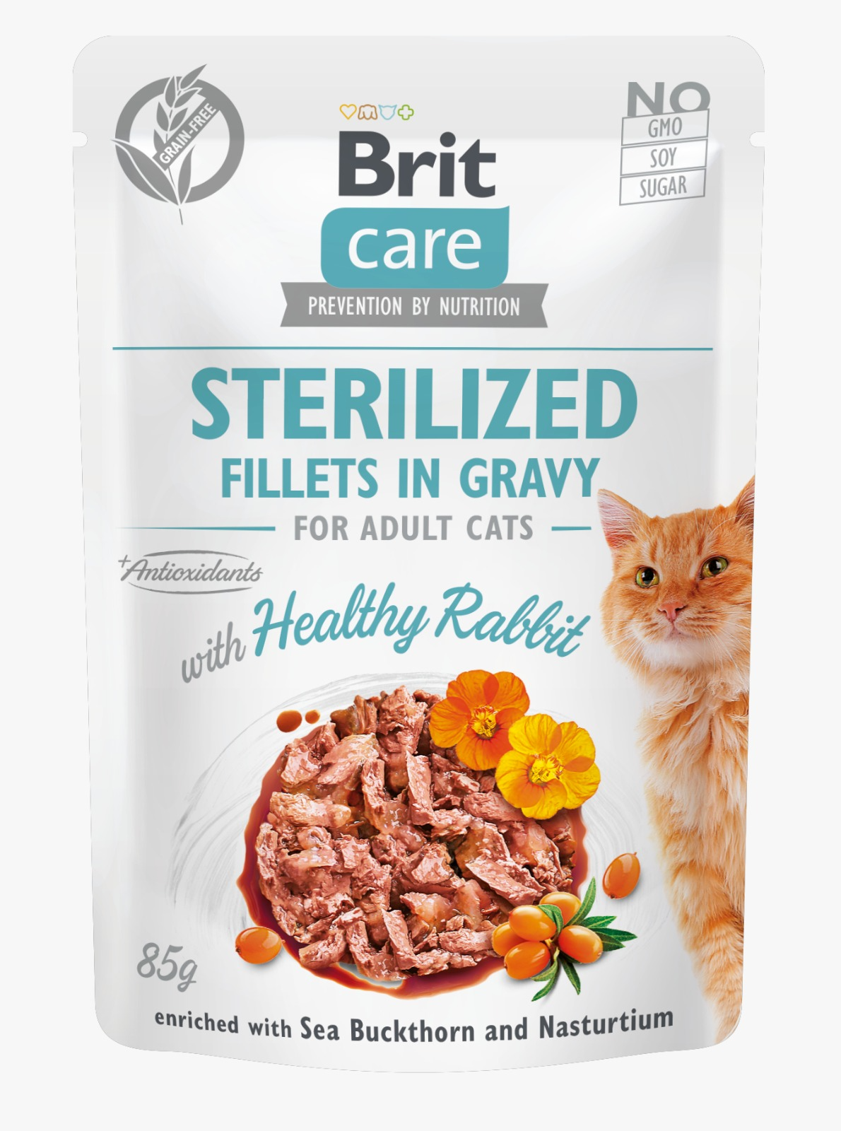 Brit Care Cat Pouch Sterilized - Fillets in Gravy with Healthy Rabbit