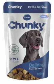 Chunky Delidog trozos de pavo - Pouche