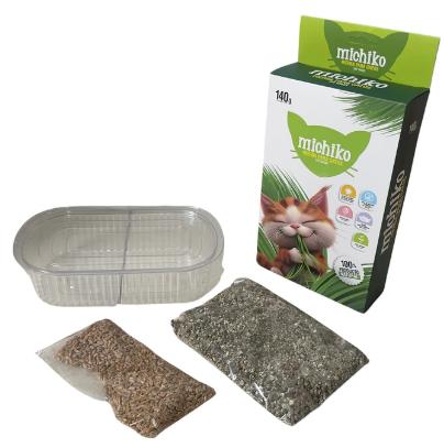 Kit De Siembra Michiko Hierba Para Gatos X 140gr