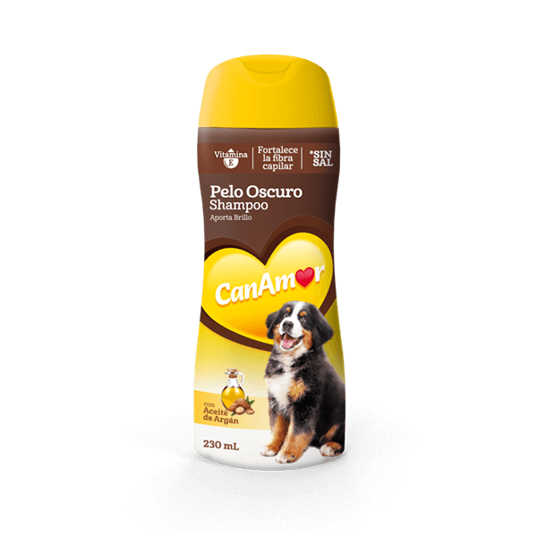 Shampoo para perros de pelo oscuro