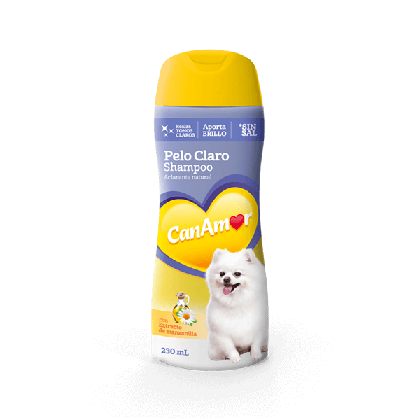 Shampoo para perros de pelo claro