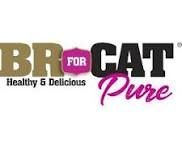 Logotipo para alimento puro para gatos BR CAT, con el texto