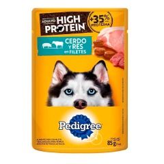 Pedigree Pouch Wet High Protein Pork y Beef 85 grs