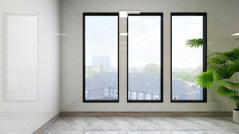 vetri verticali per finestre