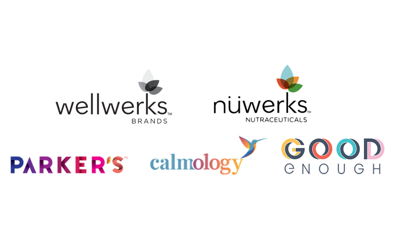 Logos for wellwerks niuwerks parker 's calmology and good enough