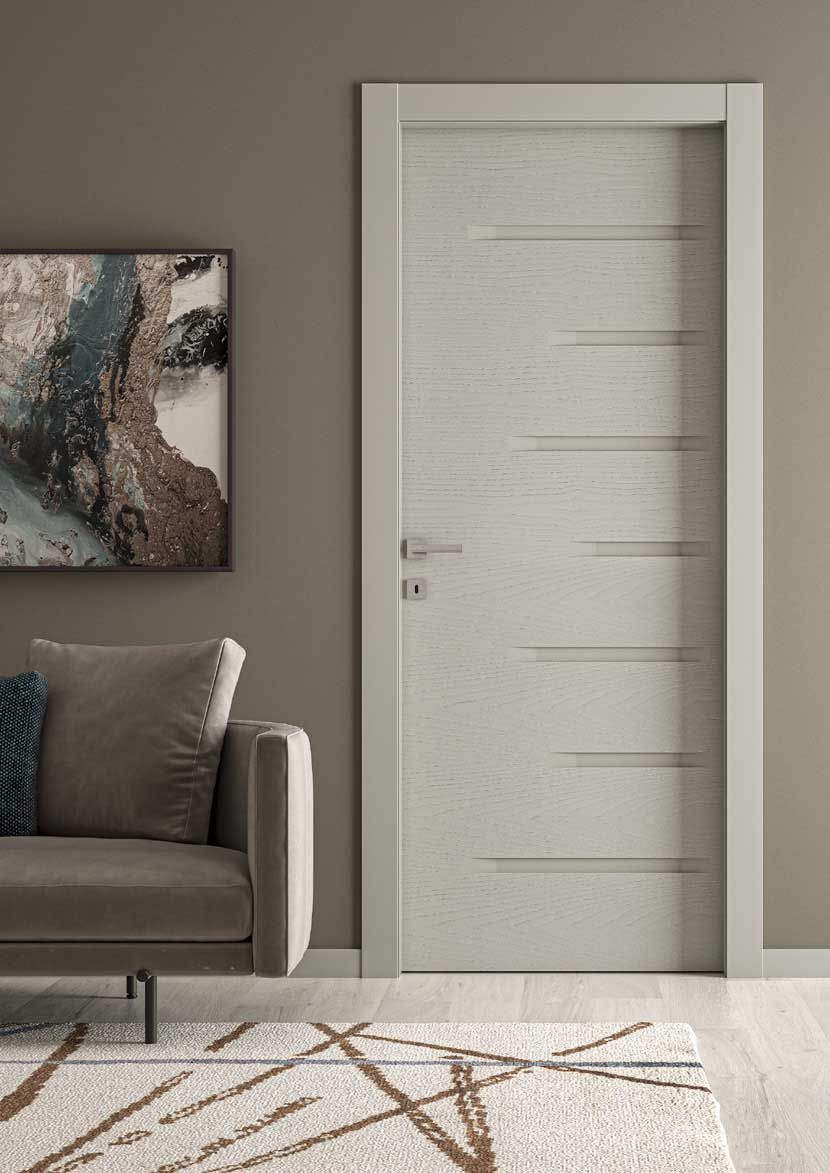 porta bianca da interno con design moderno