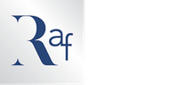 A blue and white logo for reano & linares asesores financieros
