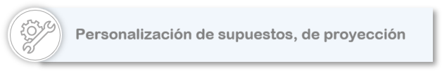 Personalización de supuestos, de proyección