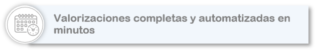 Valorizaciones completas y automatizadas en minutos