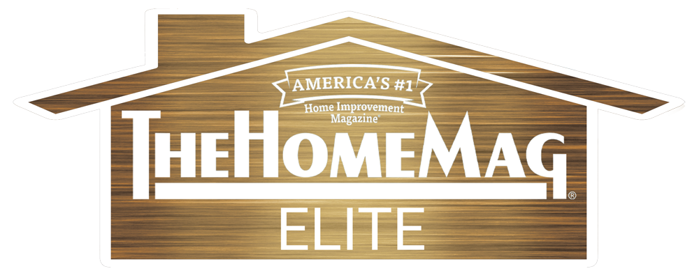 The HomeMag Elite logo featuring a stylized wooden house shape. Text says 