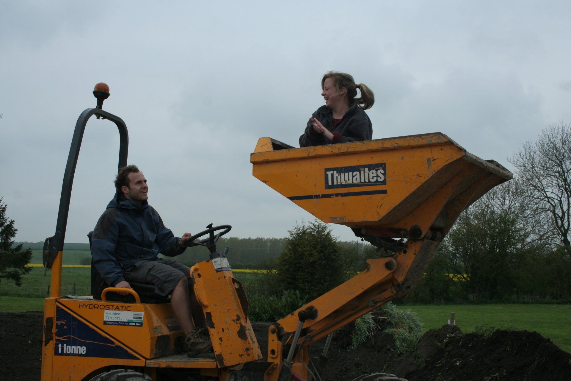 denise in digger, three horseshoes 2012