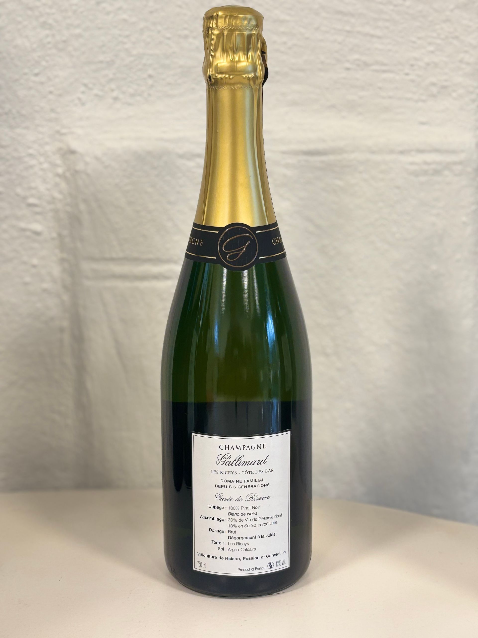Gallimard Champagne Cuvée Réserve Brut Blanc de Noirs