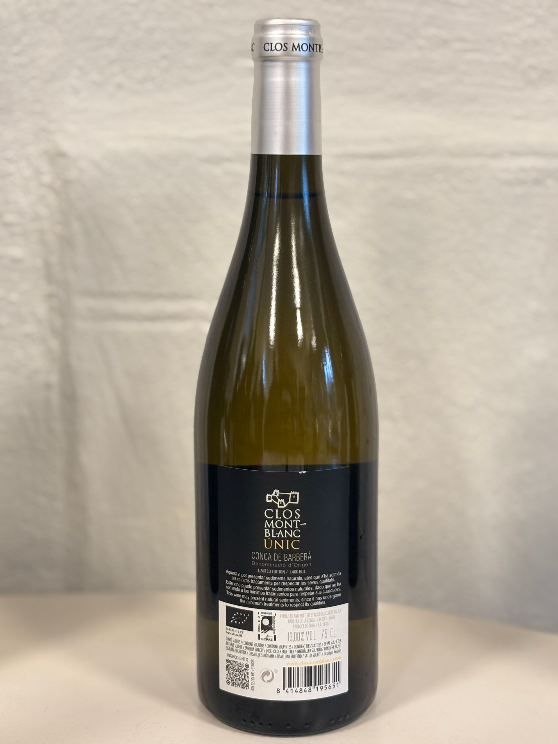 Clos Montblanc Únic Garnatxa blanca   - Catalunya, Spanje Biologisch