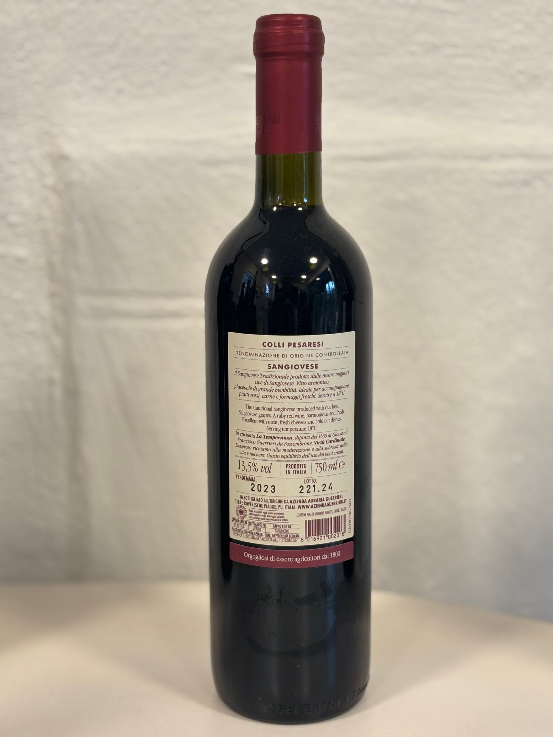 Azienda Guerrieri Sangiovese Colli Pesaresi
