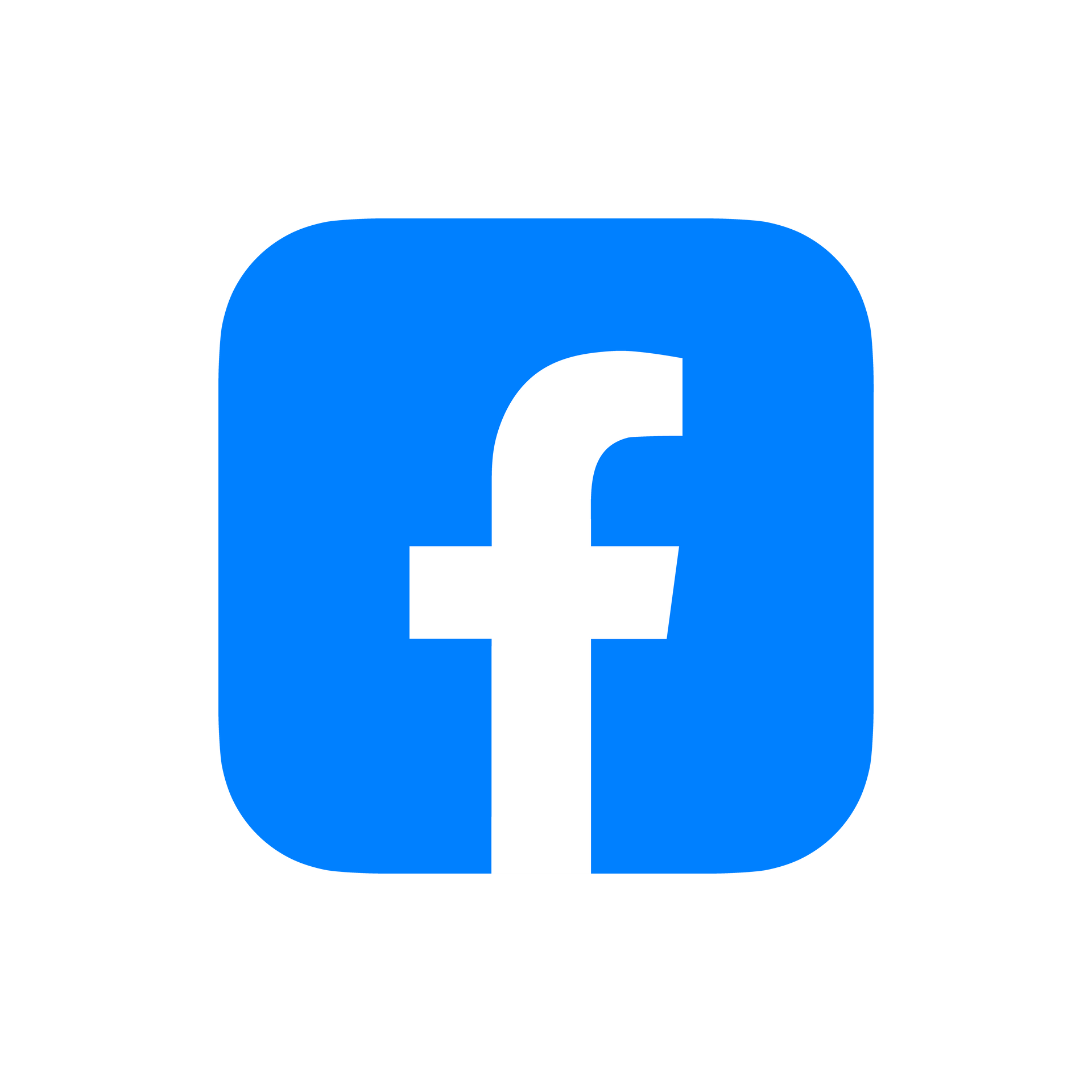 The Facebook logo, consisting of a white lowercase letter 'f' on a bright blue rounded square background.