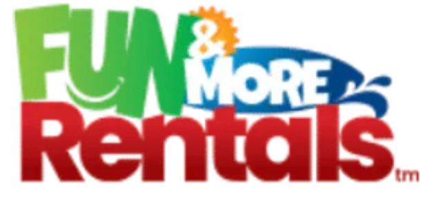 A colorful logo for fun & more rentals
